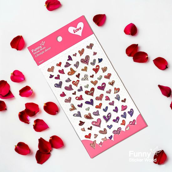 퍼니스티커 80-24H 하트 홀로그램 에폭시 스티커