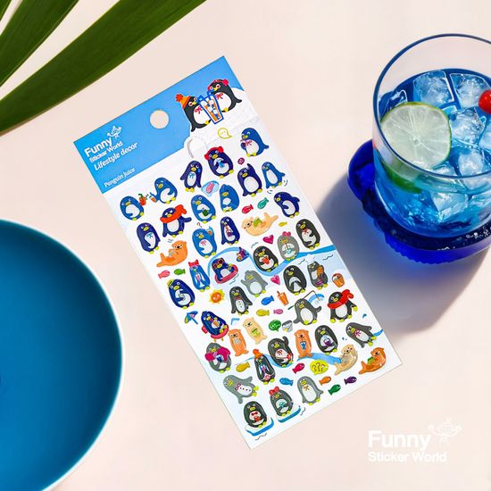 퍼니스티커 C520 펭귄 쥬스 에폭시 라이프스타일