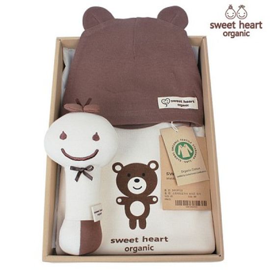 [돌선물/24개월/36개월선물]오가닉 브라운곰 캐릭터 선물세트