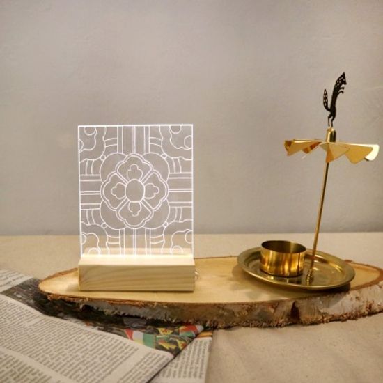 한국 전통 문양 아크릴 무드등 만들기 패키지 DIY