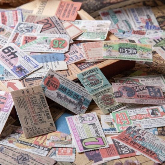 레트로  엔틱 컬렉션 라벨 믹스 페이퍼 모조지 400매