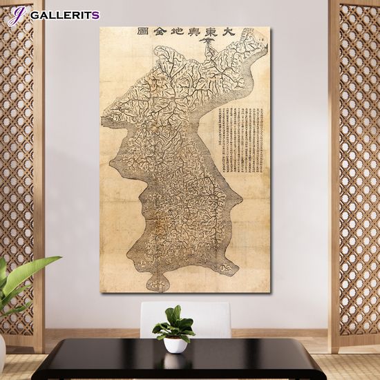 김정호 대동여지도 그림 액자 거실 안방 사무실 특대