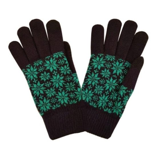 스마트터치 이중안감 스노우 여성용 니트장갑  4컬러