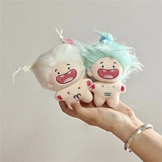 머리카락 스타일링 봉제 인형 12궁 별자리 자수 키링