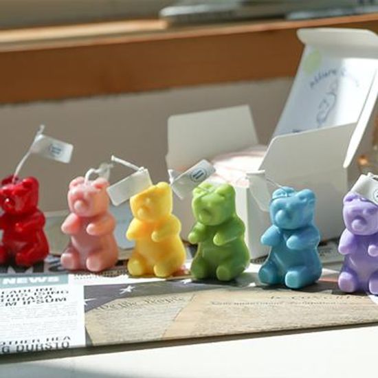 곰돌이 젤리곰 하리보 캔들 향초 방향제 초 7color