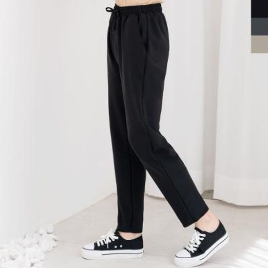 GQQ J10 여자테이퍼드밴딩일자바지