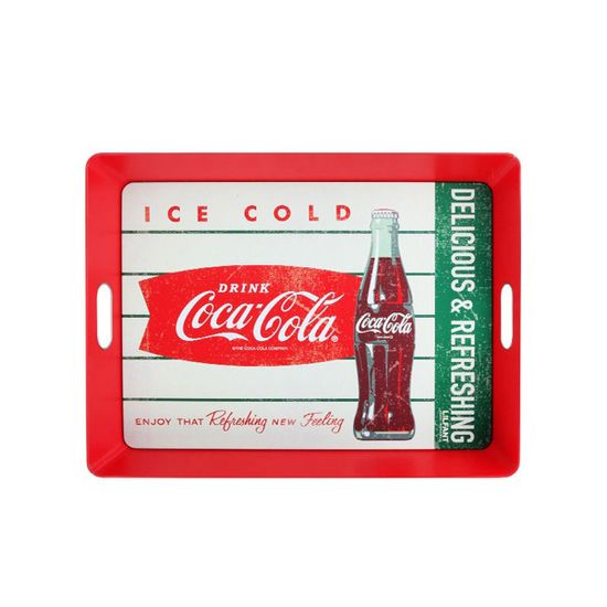 코카콜라 A4 사이즈 핸들 틴쟁반C85650