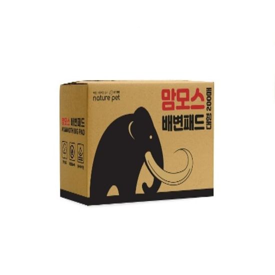 맘모스 초대형 애견패드200매(레몬향)(WF0BD03)