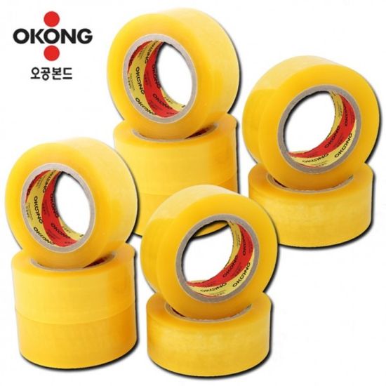 오공본드 국내산 투명 박스테이프100M 10롤 중포장용
