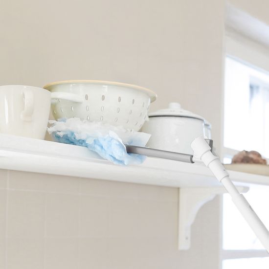 길이조절 롱핸들 더스트 브러시 일회용 먼지털이 