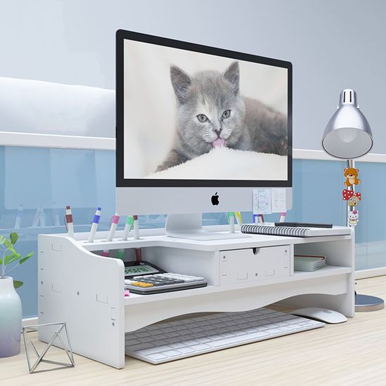 책상 데스크 정리 함 모니터 받침 대 선반 오거나이저