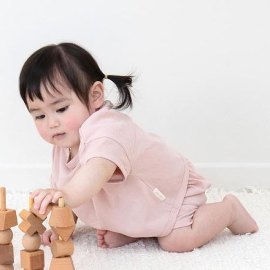 [메르베] 밀키 반팔 상하복(핑크)