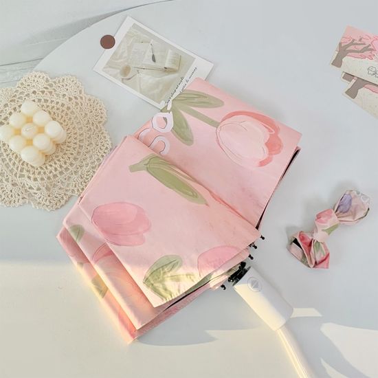 벤토스 플라워 튤립 자외선 차단 미니 자동 양우산