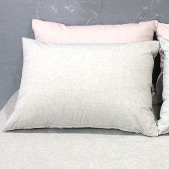 해바라기 멜란 양면 베개커버 - 그레이