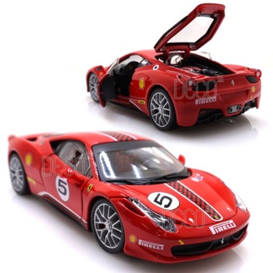 1:24 페라리 458 챌린져 레드 레이싱 미니카 슈퍼카