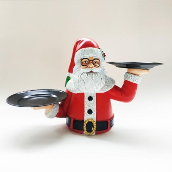 크리스마스 장식 산타클로스 눈사람 모형 트레이 선반