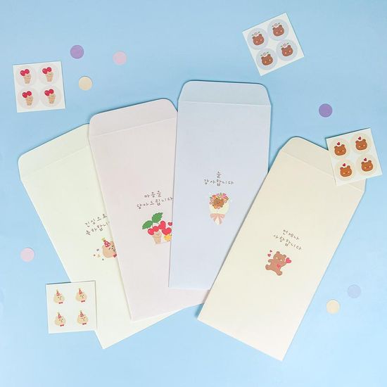 1000 베어메세지봉투(세로형)