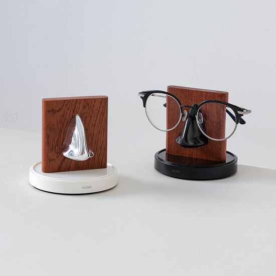 유니크 원목 안경 거치대 스탠드 2color