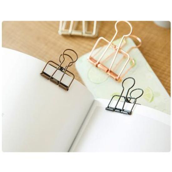 컬러 더블클립 메탈 금속 집게 (중)