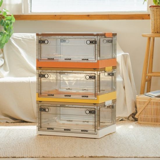 다용도 오픈형 이동식 투명 폴딩박스 3colors