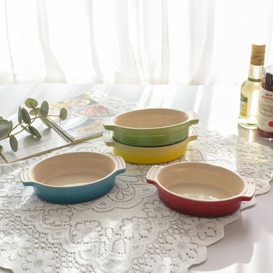 [르크루제] 타원형디쉬 17cm 4종세트