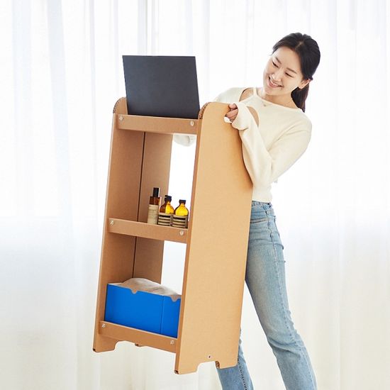 페이퍼팝 수수선반 3단, 4단 침대 옆 사이드선반