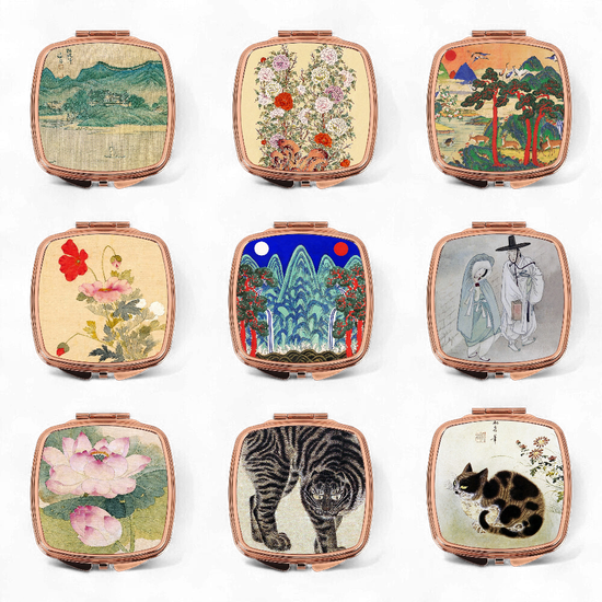 북키스 한국화 손거울 로즈골드 전통 굿즈