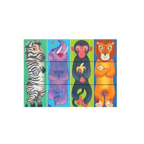 [Crocodile creek]  African Animals Flip Zoo Magnetic Puzzle