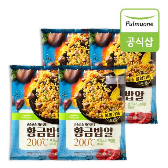 풀무원 불향가득 황금밥알 볶음밥 포크&스크램블 4봉
