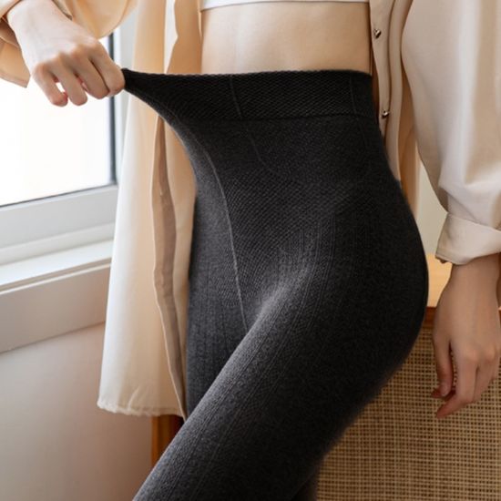 포근한 꽈배기 니트 타이츠 유발 겨울 면스타킹 레깅