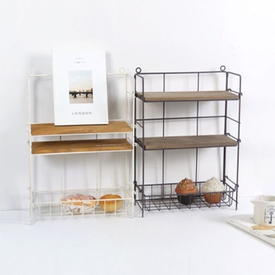 가든 3단 높이조절 빈티지 철제 선반