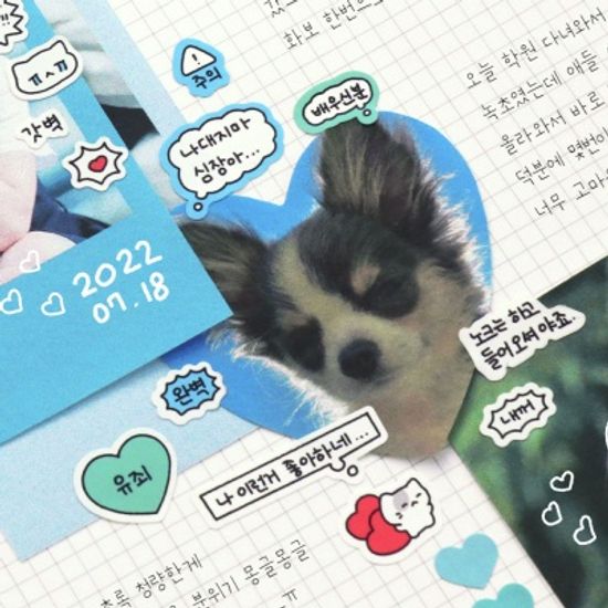 아이코닉 말풍선 폴꾸 스티커 (주접스티커)