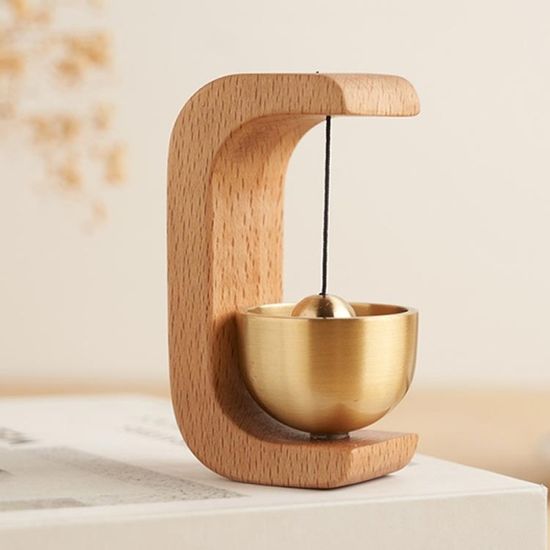 하프 라운드 원목 현관 인테리어 도어벨 현관종