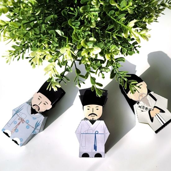 유형원,이익,정약용:농업중시학자_역사페이퍼토이68.3