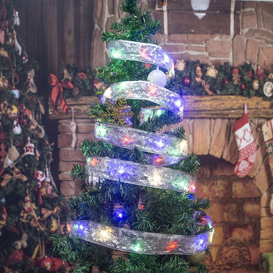 [도토로] LED 실버 리본 트리 전구 컬러 벽트리 조명 