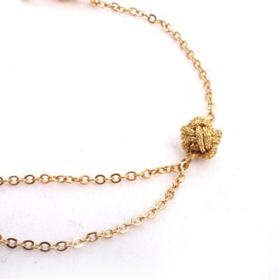 Blossom ball&Double chain 팔찌