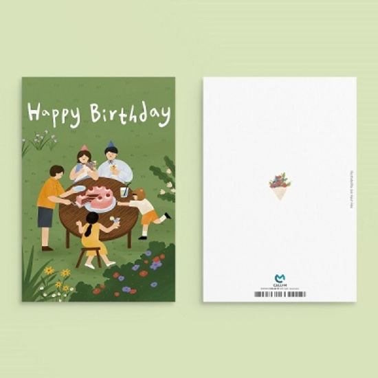 생일카드 Happy birthday ( 가족 ) 캘리그라피