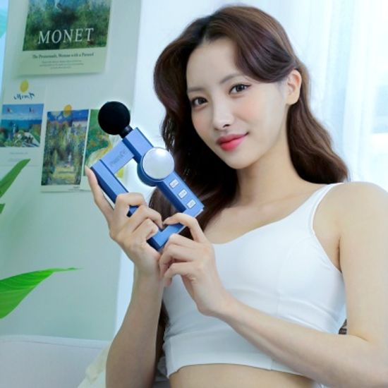 피넛 진동 무선 미니 온열패드 마사지건 큐어건