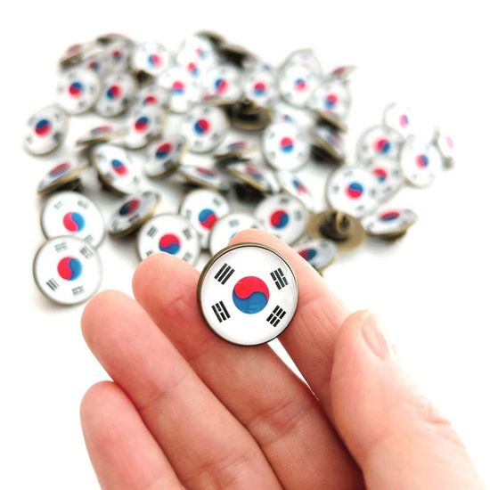 태극기 뱃지 경축일 브로치 선물 뺏지(WFGZ0UR)