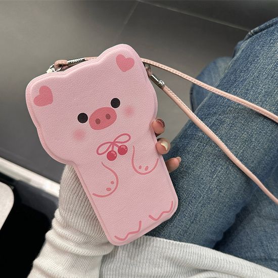 아이폰 16 15 14 13 12 캐릭터 가죽 플립 커버 케이스