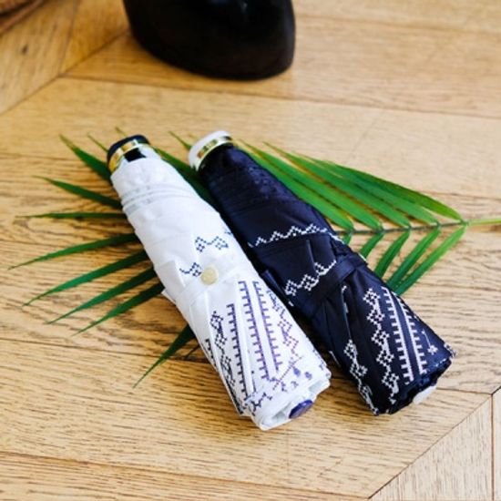 WPC 3단양산_크로스 스티치 프린트 미니 801-514