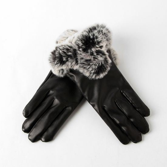 로망스 퍼 가죽장갑/ 여성용겨울장갑