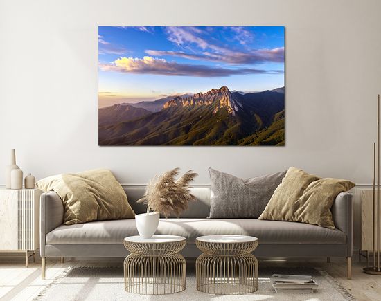 백두산 천지 산그림 안방 침대 풍수지리 액자 대형