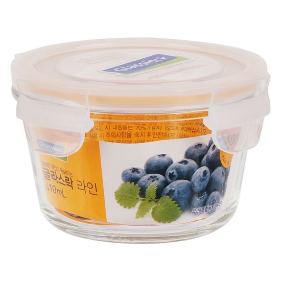 글라스락 원형 유리 밀폐 용기 410ml(WAA9EF2)