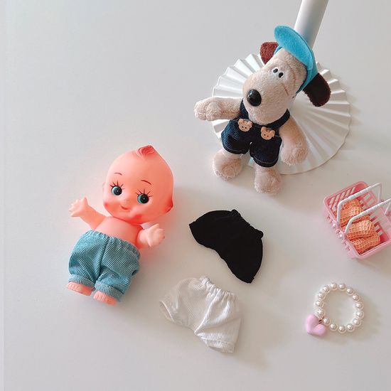 인형 데님 팬츠 멜빵 바지 4종(S사이즈)