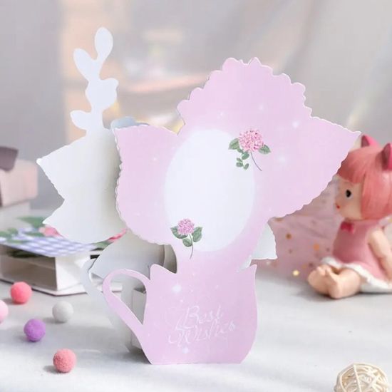 수국 화분 입체카드