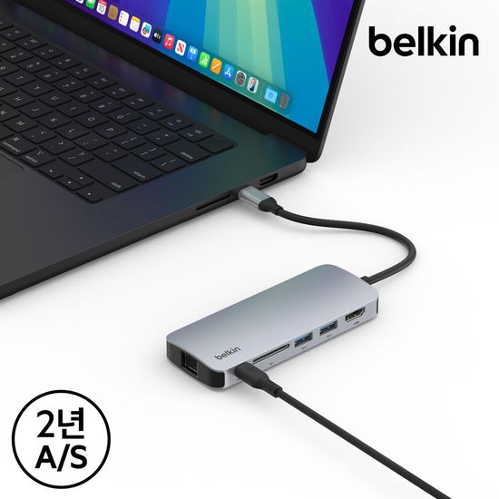 벨킨 6in1 C타입 멀티허브 HDMI 2.0 4K 60Hz AVC008fq