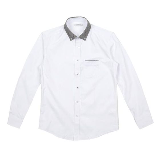 남자셔츠 포인트 체크카라 셔츠