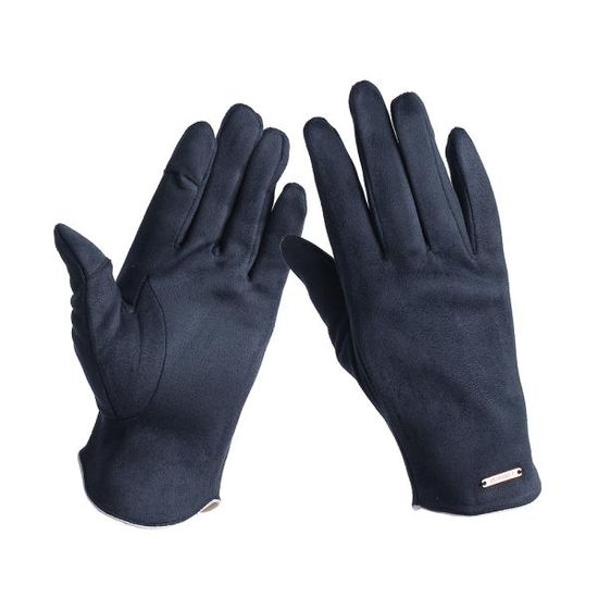 시크모어 스웨이드 핑거홀 장갑 겨울 터치장갑 네이비