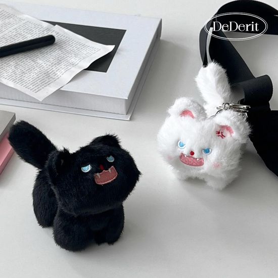 [데데리트]귀여운 앙칼진 화난 고양이 인형 키링